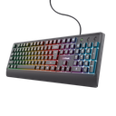 Trust teclado mouse almohadilla y audifonos color negro iluminado - 25155