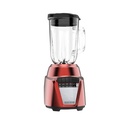 Black + Decker Licuadora Rojo Acero Inoxidable 700 Watts, 8 Veloc. Jarra vidrio 1.25L BL0876-2RDLA