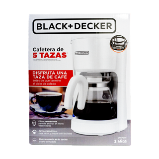 Black + Decker cafetera 5 tazas blanca  CM0701W