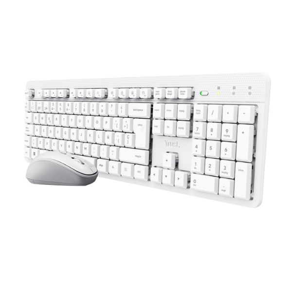 Trust ODY II teclado y raton inalámbricos y silenciosos blanco - 25467