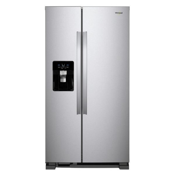 Whirlpool refrigerador side by side 25 pies invertir con dispensador acero inox. 7WRS25SDHM