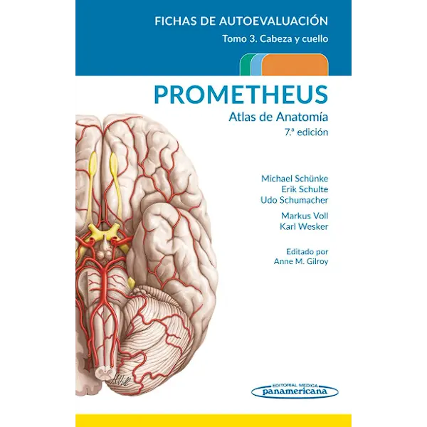 Libro PROMETHEUS. Atlas de Anatomía. Fichas De Autoevaluación. Cabeza Y Cuello / 7.ª Edición. / Tomo 3