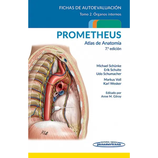 Libro PROMETHEUS. Atlas de Anatomía.Fichas de autoevaluación Tomo 2: Órganos internos