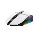 Trust  mouse gaming inalambrico GXT 110 Felox recargable con iluminación LED multicolor blanco - 25069