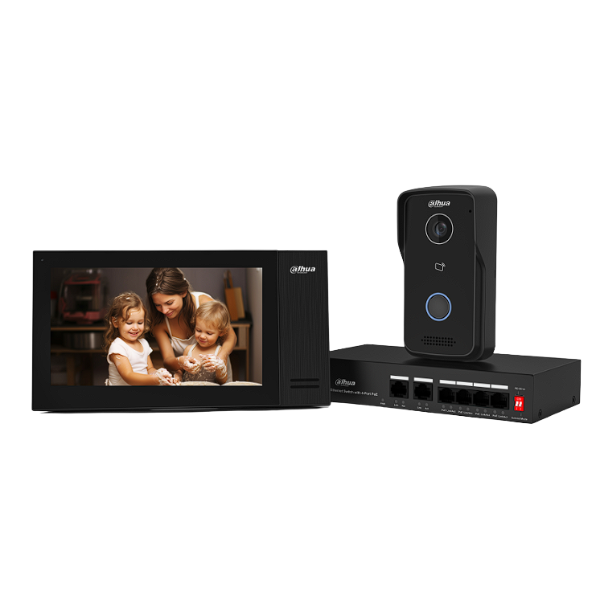 Dahua kit de video intercomunicador IP- DHI-KTP02/DHI-VTO2111D-P-S3/DHI-VTH2421FB-P-  1.0.01.15.12447-0005