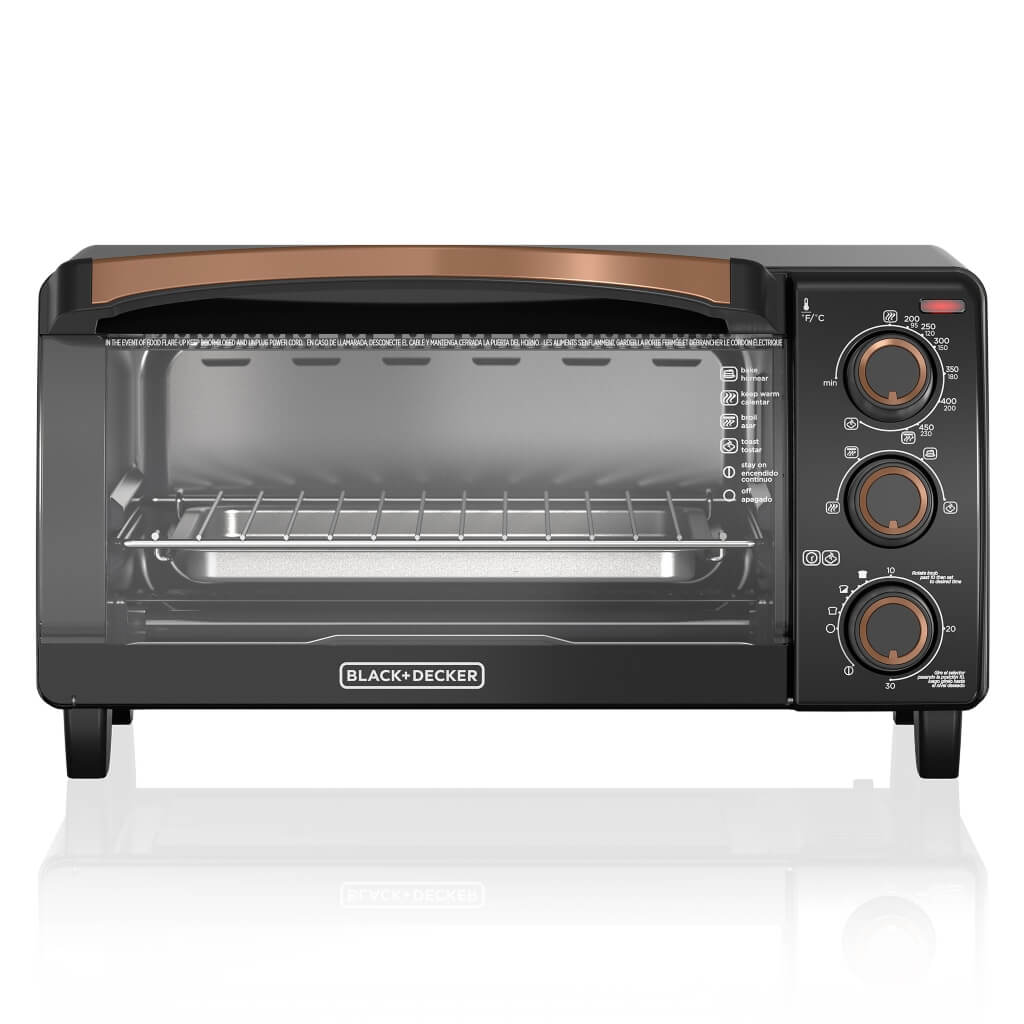 Black + Decker horno tostador 4 rebanadas negro cobre TO1765BC