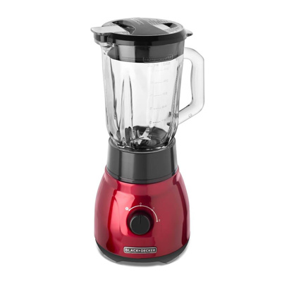 Black + Decker licuadora 2 veloc 750w + vaso personal roja metalica BL1650R