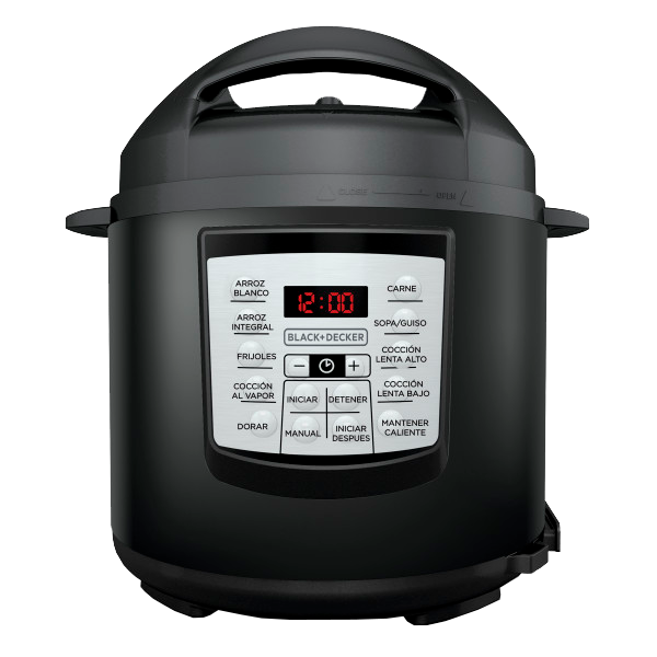 Black + Decker olla multiusos digital  6l inox PR100B negra
