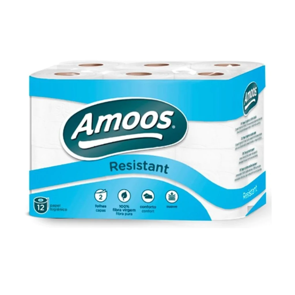 Amoos pañuelos faciales de papel desechable cosmetico 100 X 2 capas caja de 40unds- F622701