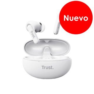 Trust audifonos bluetooth color blanco microf /cancelacion de ruido - 25172