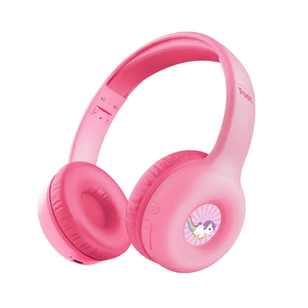 Trust audifonos infantil wireless color rosado personalizable - 25274