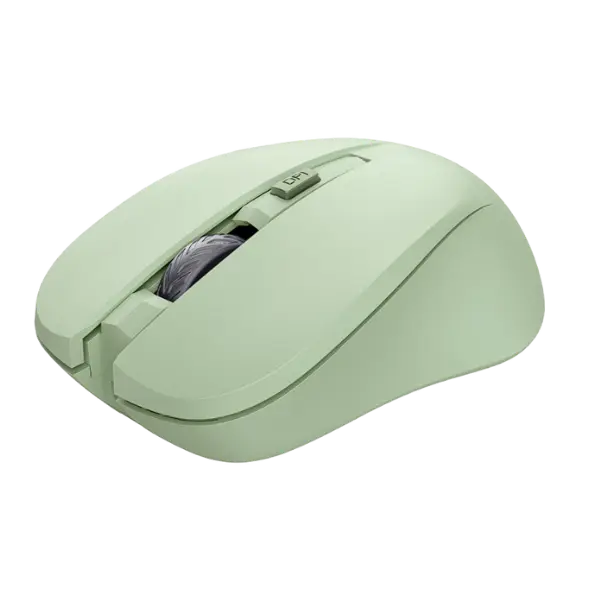 Trust mouse inalambrico eco  color verde claro silencioso - 25042