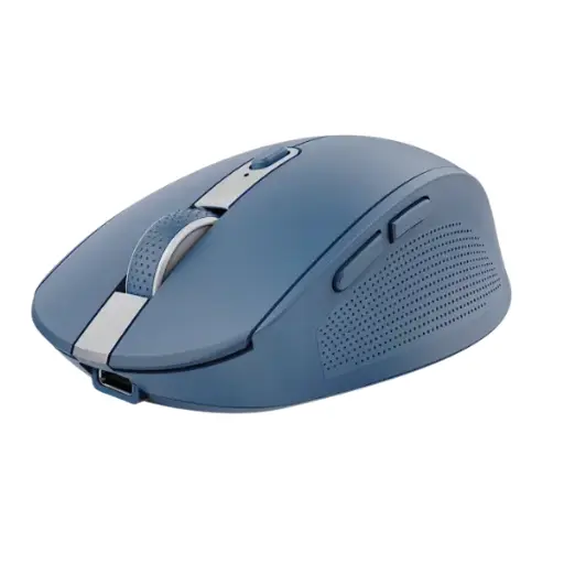 Trust mouse inalambrico recargable color azul silencioso - 24934