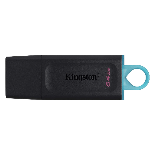 Kingston memoria exodia negra con turquesa 64GB usb 3.2 DTX