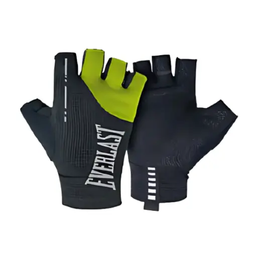 Guantes Para Pesas Everlast Pulse Fitness Negro / Limón