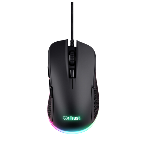 Trust  mouse Eco GXT 923 YBAR color negro gaming resolución de 7200 ppp e iluminacion LED RGB - 24729