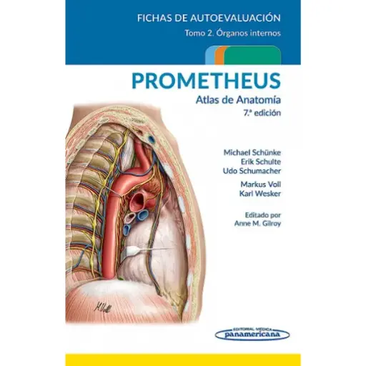 Libro PROMETHEUS. Atlas de Anatomía.Fichas de autoevaluación Tomo 2: Órganos internos