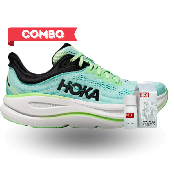 Combo Tenis Hoka Bondi 9 Hombre Y Colonia Plus Plus Diesel 75 ML