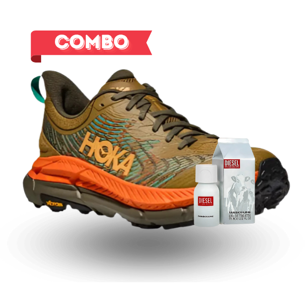 Combo Tenis Hoka Mafate Speed 4 y Colonia Plus Plus Diesel 75 ML