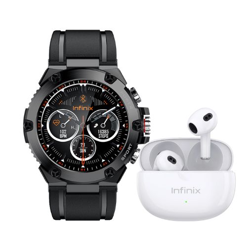 Combo SmartWatch Infinix XWatch 3 GT 41mm + Audífonos Inalámbricos Infinix XBuds 3 Lite Blancos XE33