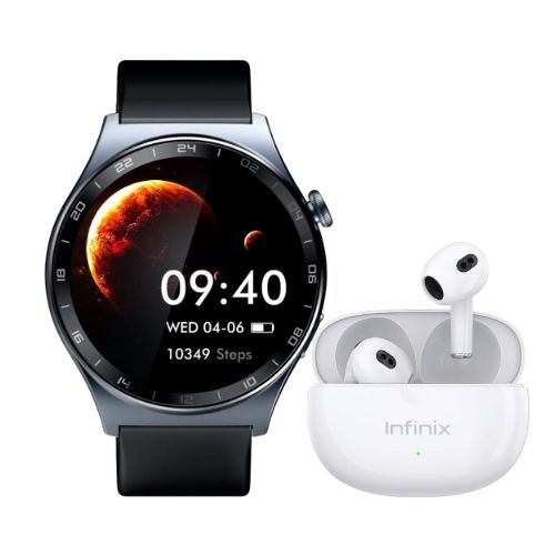 Combo SmartWatch Infinix XWatch 3 WE 41mm + Audífonos Inalámbricos Infinix XBuds 3 Lite Blancos XE33
