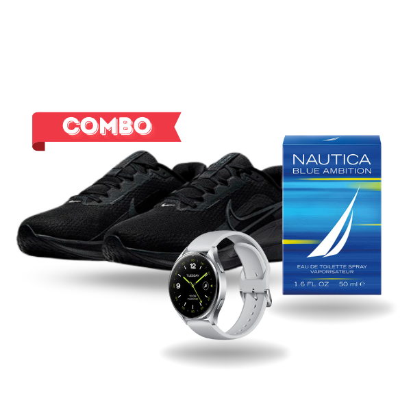 Combo Nike Downshifter 13 + Xiaomi Whatch 2 + Nautica Blue Ambition